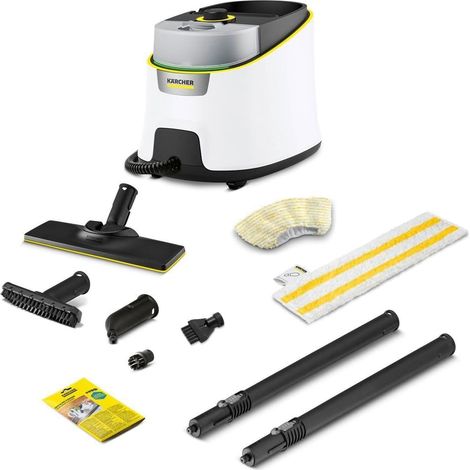 Nettoyeur Vapeur SC 4 Deluxe, Pression Vapeur : 4 bar, Préchauffage : 3 min, Surface : 130 m², Réservoir : 0,5 l + 1,3 l, avec Kit de Nettoyage de sol EasyFix, Buses, Brosses, Bonnette (1/5)