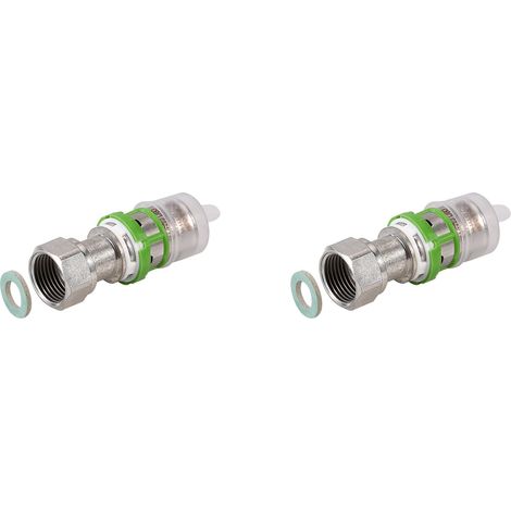 Comap – Raccord droit écrou tournant laiton pour tubes multicouche à sertir 20mm – Filetage 3/4 – Lot de 2 – S7359GW2034