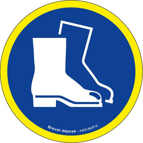 Panneau Chaussures de sécurité obligatoire - haute visibilité - Ø 80mm - 4090467