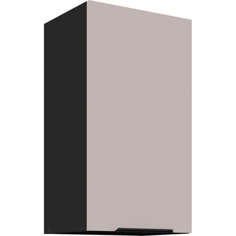 Küchen Hängeschrank 40 cm Küche ARONA Kaschmir beige matt + Schwarz matt Küchenzeile Küchenblock Küche Einbauküche (1/5)