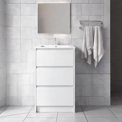 Meuble de salle de bain blanco Brillante 61 x 37 x 88 cm (1/5)