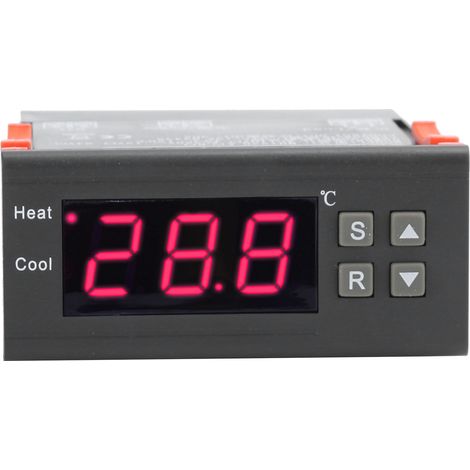Elektronischer digitaler Thermostat mit zwei Ausgängen, Temperaturregler für Fußbodenheizung, 200 V AC (1/5)