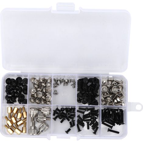 Kit d'assortiment de 165 vis, boulons et entretoises pour ordinateur de bureau (KB5/M2.5/M3/M3.5). (1/5)