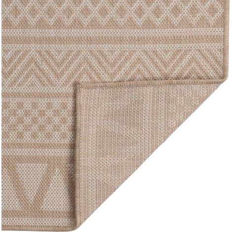 Maison Exclusive - Outdoor-Teppich Flachgewebe 100x200 cm Braun G (1/5)