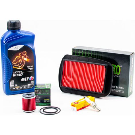 Kit Révision Filtres Bougies pour YAMAHA MT-125 de 2014 à 2019 - ELF MOTO 4 ROAD 10w40 1L