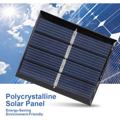 2 panneaux solaires polycristallins miniatures 0,36 W 2 V, module chargeur de batterie DIY + kit de clips (1/5)