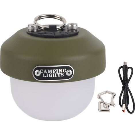 Lampe Anti-Insectes Extérieure Rechargeable USB-C IPX4, Forme Pomme de Pin Verte, Éclairage LED Camping (1/5)