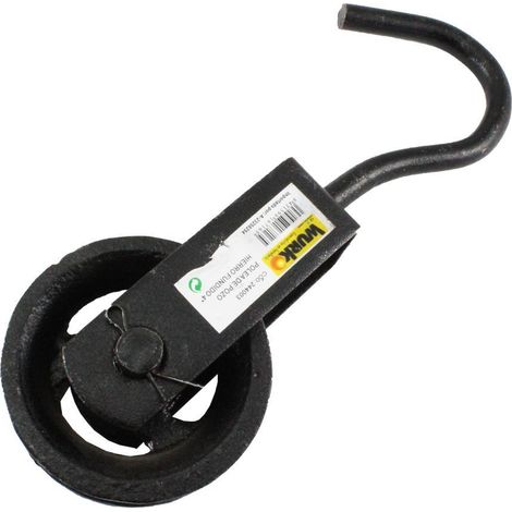 WURKO polea pozo hierro fundido 15 cm 6 , Polea para pozo 15 cm hierro fundido Wurko. - Diseñada para facilitar la elevación de cargas mediante cuerda o cable, especialmente en apl (1/3)