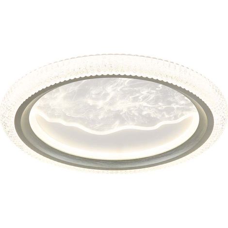 LED Deckenleuchte Deckenlampe Memoryfunktion matt Acrylkristalle CCT D 39,5 cm