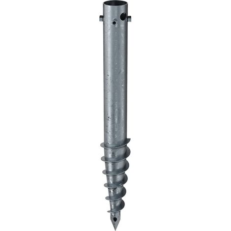 KRINNER Schraubfundament G Länge 800 mm Ø 76 mmGewinde 4xM12 3,7 kg Stahl
