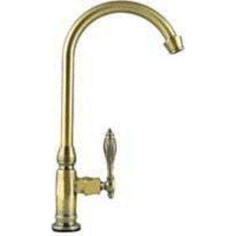 Robinet de Cuisine Mitigeur Robinet Laiton Brossé,Eau Froide Robinet Rotatif Lavabo,Robinet de Lavabo avec Tirette pour Vasque et Lave Mains,Bronze antique (1/4)