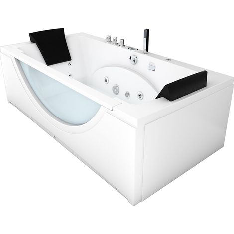 Whirlpool Pool Badewanne Eckwanne Wanne W81R-TH-A 90x180cm mit Radio und Farblicht (1/5)
