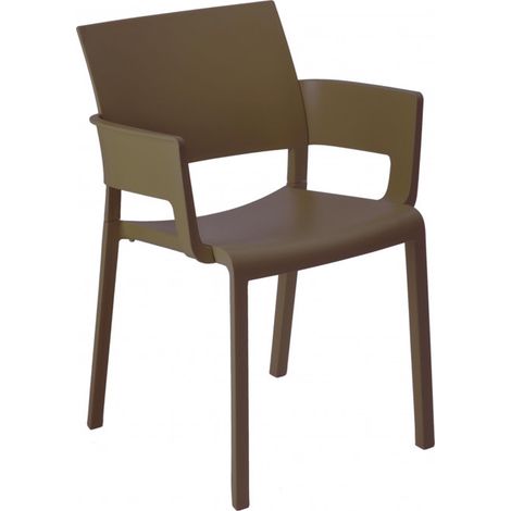 Resol FIONA Fauteuil Intérieur, Extérieur  Chocolat - Set 4 (1/5)