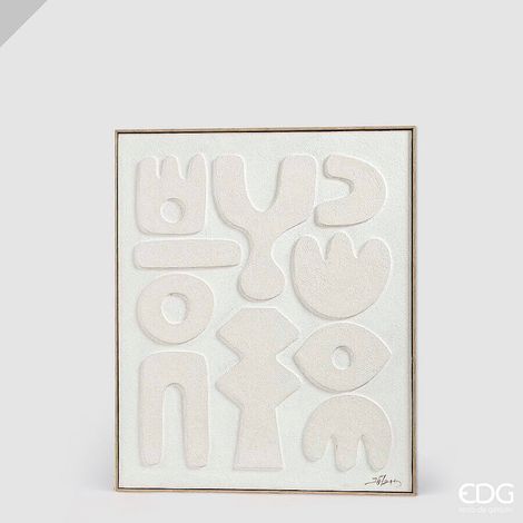 EDG Enzo De Gasperi Quadro Abstract Rettangolare Symbol 100 x 80 Cm – Decorazione Parete Design Moderno Casa