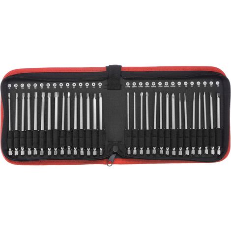 30pcs Jeu Tournevis À Embouts 1/4" Hexagonal Acier Magnétique (1/5)