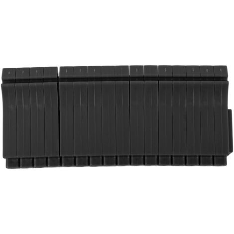 Lot de 16 grilles de refroidissement empilables en fil métallique, plateaux de cuisson réutilisables et peu encombrants pour la cuisine, noir, format court (1/5)