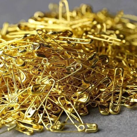 Packung mit 1000 feinen, 19 mm langen, schwarzen Sicherheitsnadeln aus Metall für Bekleidungsaccessoires, Befestigungs- und Schneidwerkzeuge (1/5)