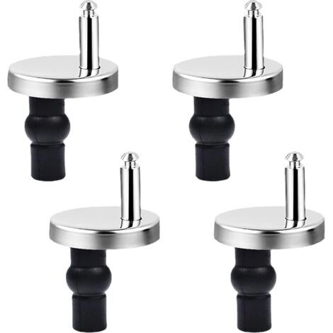 Paquet de 4 Lot de fixation abattant Macaron wc universels pour abattant de WC-Compatible avec la plupart des sièges de WC standards avec système d'abaissement automatique-Facile à installer (1/5)