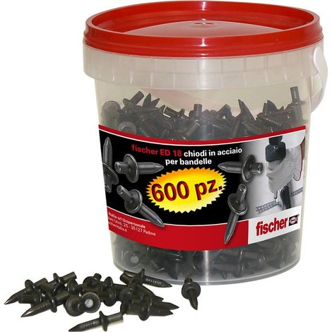 Chiodi a Percussione ED in Box da 600Pz Fischer ED18BOX