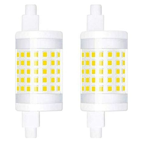 Lampadina LED da 78 mm, 10 W, luce bianca calda 3000K, dimmerabile, attacco J78, faretto lineare a doppio attacco, 1000 lumen, AC 220-240 V, equivalente a una lampada alogena R7s da 100 W (confezione 
