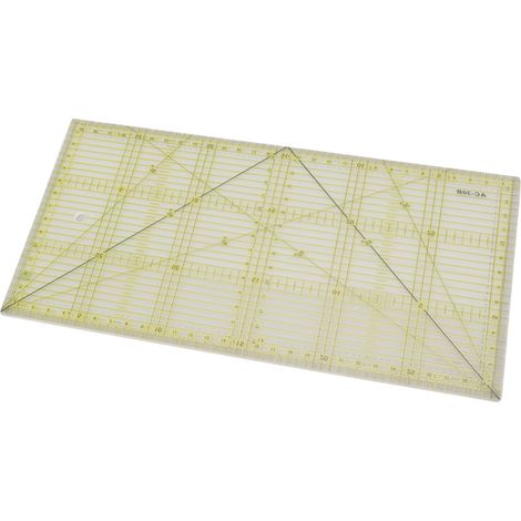 Règle de patchwork en acrylique, échelle précise et transparente, idéale pour la couture et le patchwork. (1/5)