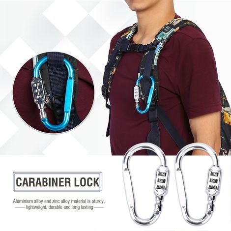 Cadenas à combinaison argenté pour sac de voyage et bagages, mousqueton de sécurité (1/5)