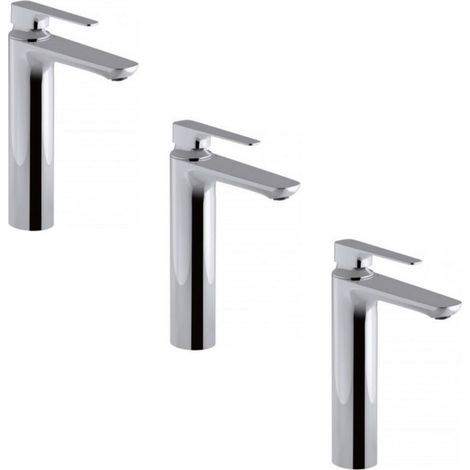 JACOB DELAFON lot de trois mitigeurs lavabo haut Aleo+ avec bonde de vidage (1/2)