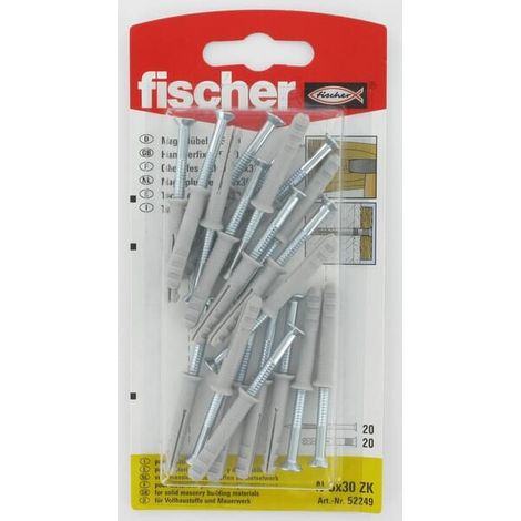 Tassello a chiodo Fischer con vite (20) FISCHER N530ZK