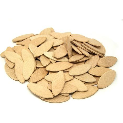 Biscuits en bois Taille Numéro 20, paquet de 100 pièces, biscuits Lamello, jointeur de biscuits, chevilles en bois de hêtre pour charpentiers et projets de bricolage. (1/5)
