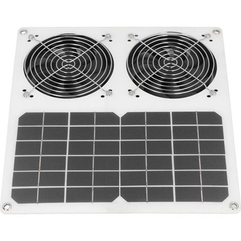 Solar Panel Powered Fan, 12 Inch Waterproof Solar Energy Ventilation Fan for Chicken Coop (1/5)
