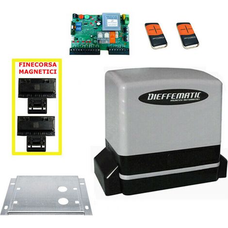 Motore Cancello Scorrevole 600kg Centrale Comando Ricevente 2 Telecomandi 230v