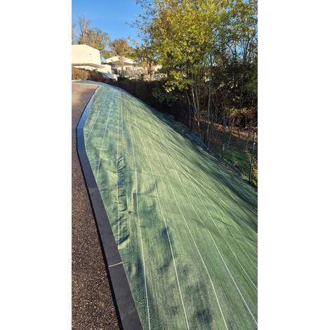 ZENLYS Toile de paillage professionnelle anti mauvaises herbes Longueur 20m Largeur 5,15m Vert 130g m2 Grande Largeur 5M (1/5)
