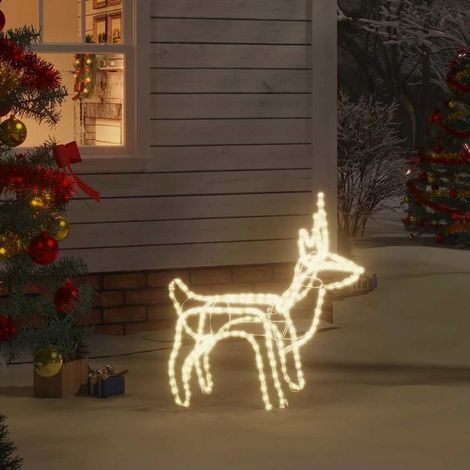 Renne de Noël Blanc chaud 60x30x60 cm (1/5)