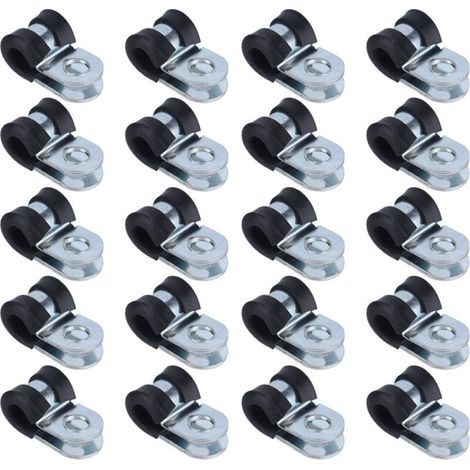 304 Colliers de serrage en acier inoxydable robustes, résistants à la corrosion et réutilisables Colliers de serrage en forme de R pour tuyaux 6mm (1/4)