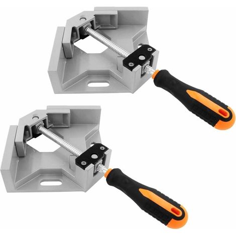 Morsetto angolare da 1 pezzo, morsetto angolare perfetto da 90 gradi, 2 maniglie regolabili, morsa di serraggio per lavorazione del legno e carpenteria, (taglia grande) 1 pezzo (1/5)