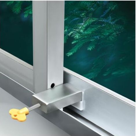 Set mit 2 Schiebetürschlössern für verstellbare Schiebefensterschlösser, Schiebefensterschloss