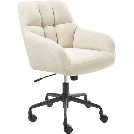 Desk Chair PALMDALE Velvet Light Beige (1/5)