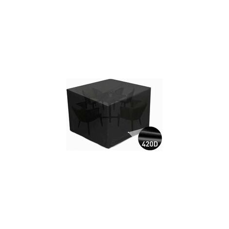 Housse Salon de Jardin, Couverture Bache Etanche de Protection 420D pour Table/Meuble, Imperméable, Anti-UV, Poussière,Vieillissement, Déchirure(noir) (1/5)