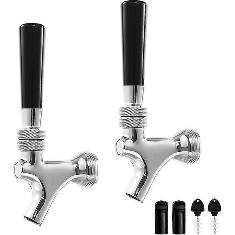 2 pièces Draft Keg robinet bière Faucet acier inoxydable Core Polished Brass Kegerator Faucets avec poignée Keg Faucet (1/5)