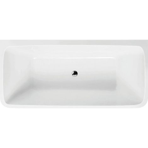 Modern Square Back To Wall Double Ended Bath, 1800 x 800 x 840mm