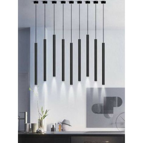 TrAdE Shop Traesio - Lampadario Da Soffitto Led 3 Watt Punto Luce Fredda Calda Naturale Nero A11-n - -Bianco Freddo - (1/2)
