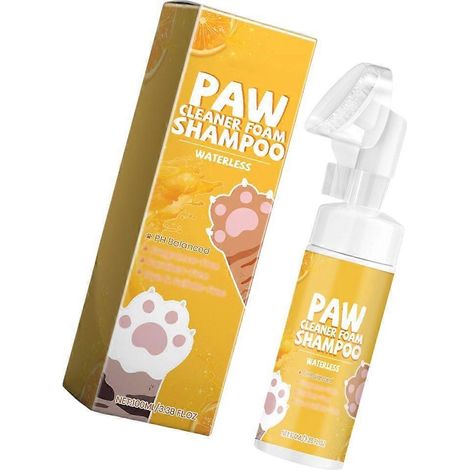 Shampoing sans eau Pet Paws Cleaner avec brosse et massage sans rinçage