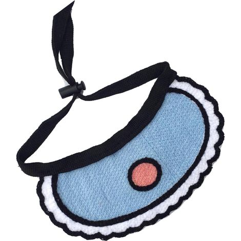 Bavoir-écharpe/collier ajustable pour chat/chien, motif cœur mignon (bleu, taille L) (1/5)