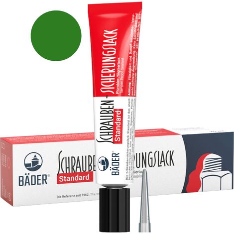 Bäder Schraubensicherungslack Standard 20 ml Tube grün 12 Stk