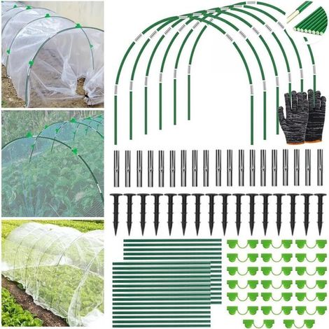 Arceaux Serre De Jardin, Arceaux pour Serre Tunnel, Cerceau de Serre de Jardin, Cerceau pour Serre de Jardin, Kit De Maison De Cerceau De Jardin, Garden Arceaux pour Serre Tunnel (1/5)