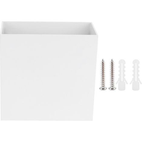 Aplique de pared LED de 7W, lámpara cuadrada de interior para dormitorio, pasillo, porche, balcón, decoración 100265V (blanco perla, luz cálida)