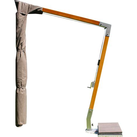Custodia Fodera per Ombrellone da Giardino 310x60 cm in Mytex Impermeabile Taupe (1/2)