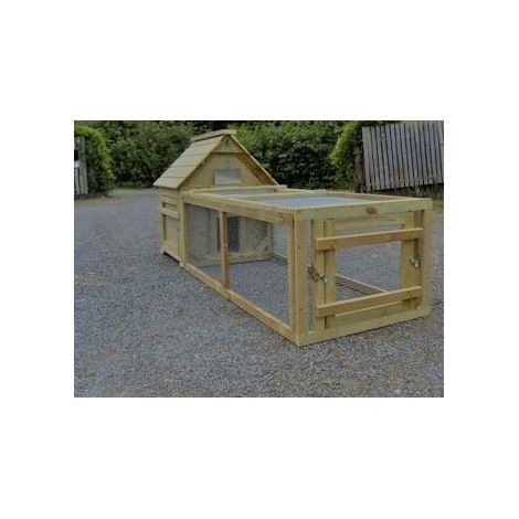 Campbell Duck or Waterfowl House w/ Run - for 6 ducks w/ 6 foot run -  Choice of sizes - L80 x W80 x H110 cm