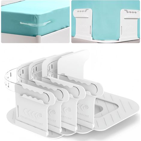 Clips para sábanas extraíbles, fáciles de instalar, aptos para colchones de 15 a 30 cm de grosor los clips mantienen las sábanas firmes y ajustadas incluye 6 clips para sábanas ajustables. (1/5)