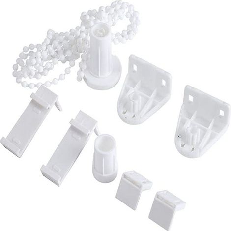 Kit de Réparation pour Store Enrouleur 17 mm - Accessoires de Fixation avec Chaînette Perlée Ajustable - Pièces de Rechange pour Volets Occultants (1/5)